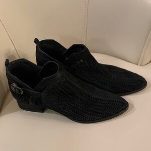 Vince Camuto  Black Genuine Suede perforated bootie